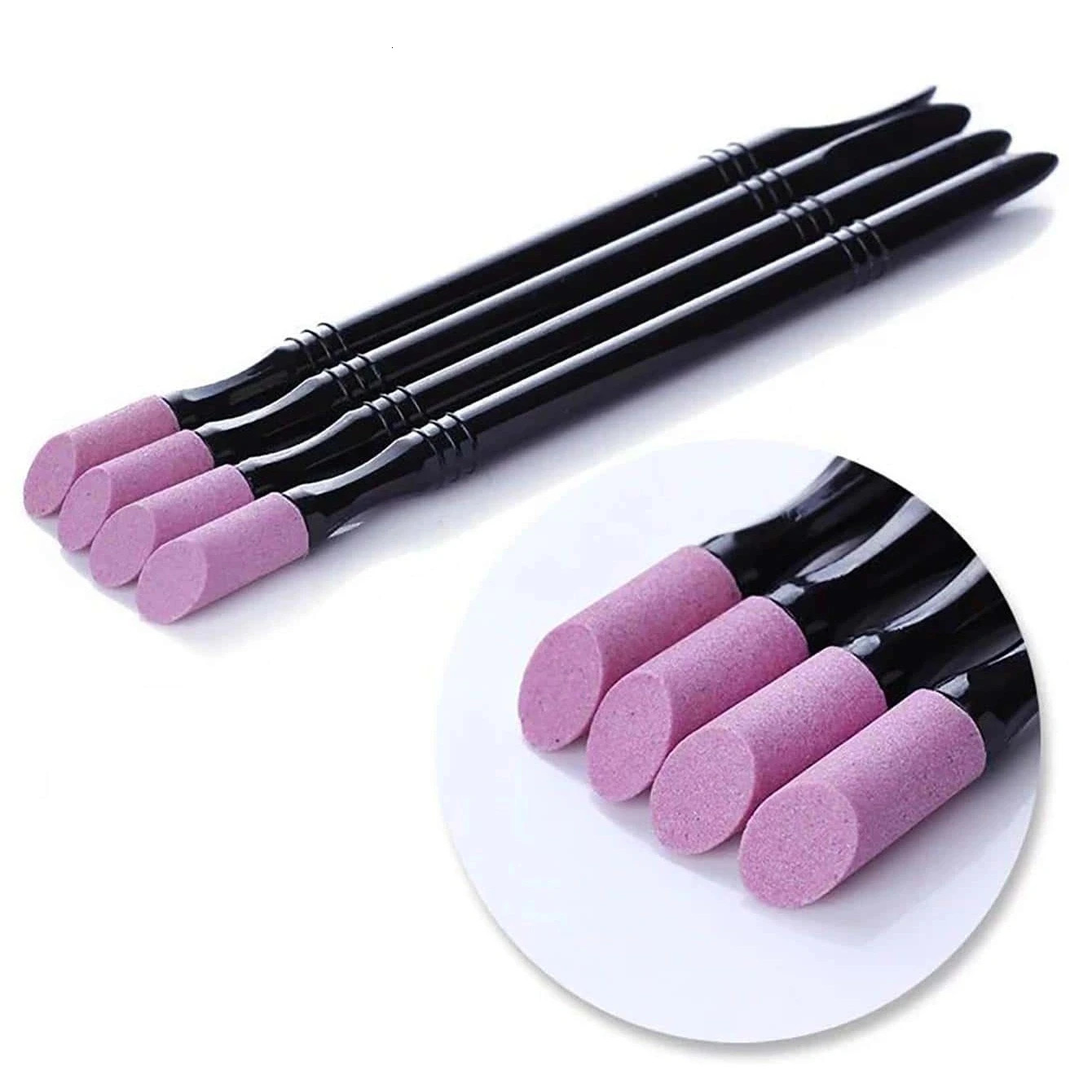 1pc5pcs Nail File Cuticle Stone Pusher Sanding Sticks Art Pen Remover Trimmer Buffer Manicure Tools 241230