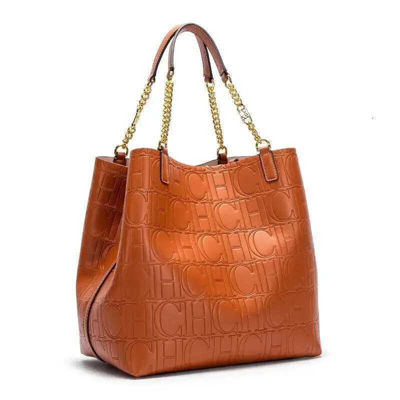 CH Superior Sense Of Solid Colour Simple Large Capacity Tote Bag Daily Commuting Fashion Style Ladies Versatile