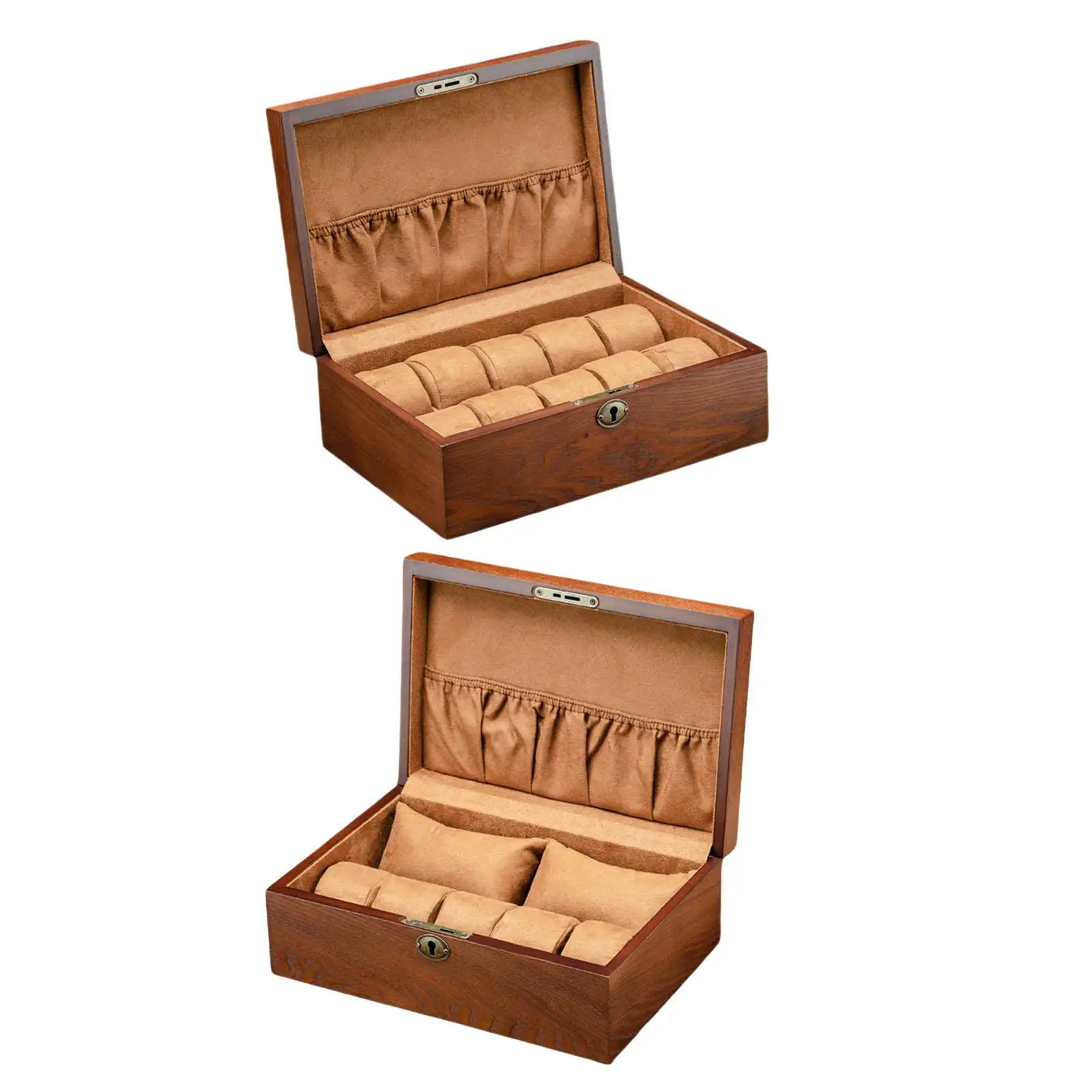 Wooden Watch Box Lockable Watch Display Box Mens and Womens Birthday Gifts 250102