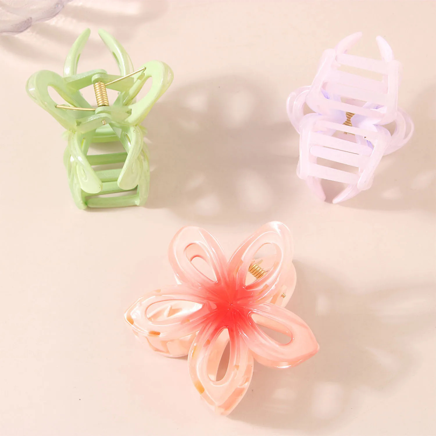 6 pieces of flower claw clip claw clip female anti slip hair clip thick hair girl gift claw clip 250102