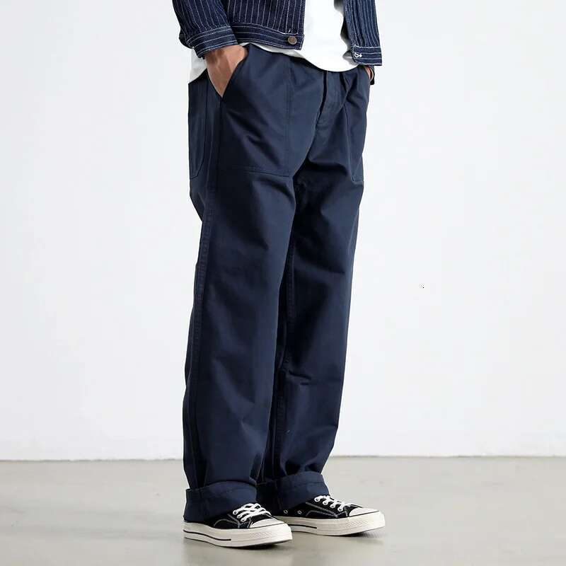 AMEKI Og-107 Europe Retro Deck Pants Autumn Wide-Leg Loose Straight Overalls Outdoor Trekking Camping Toog Casual Trousers
