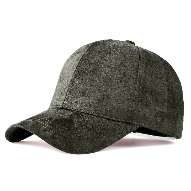 Classic Faux Leather Suede Baseball Cap Corduroy Dad Caps Adjustable Casual Low Profile Dad-Hat 241230