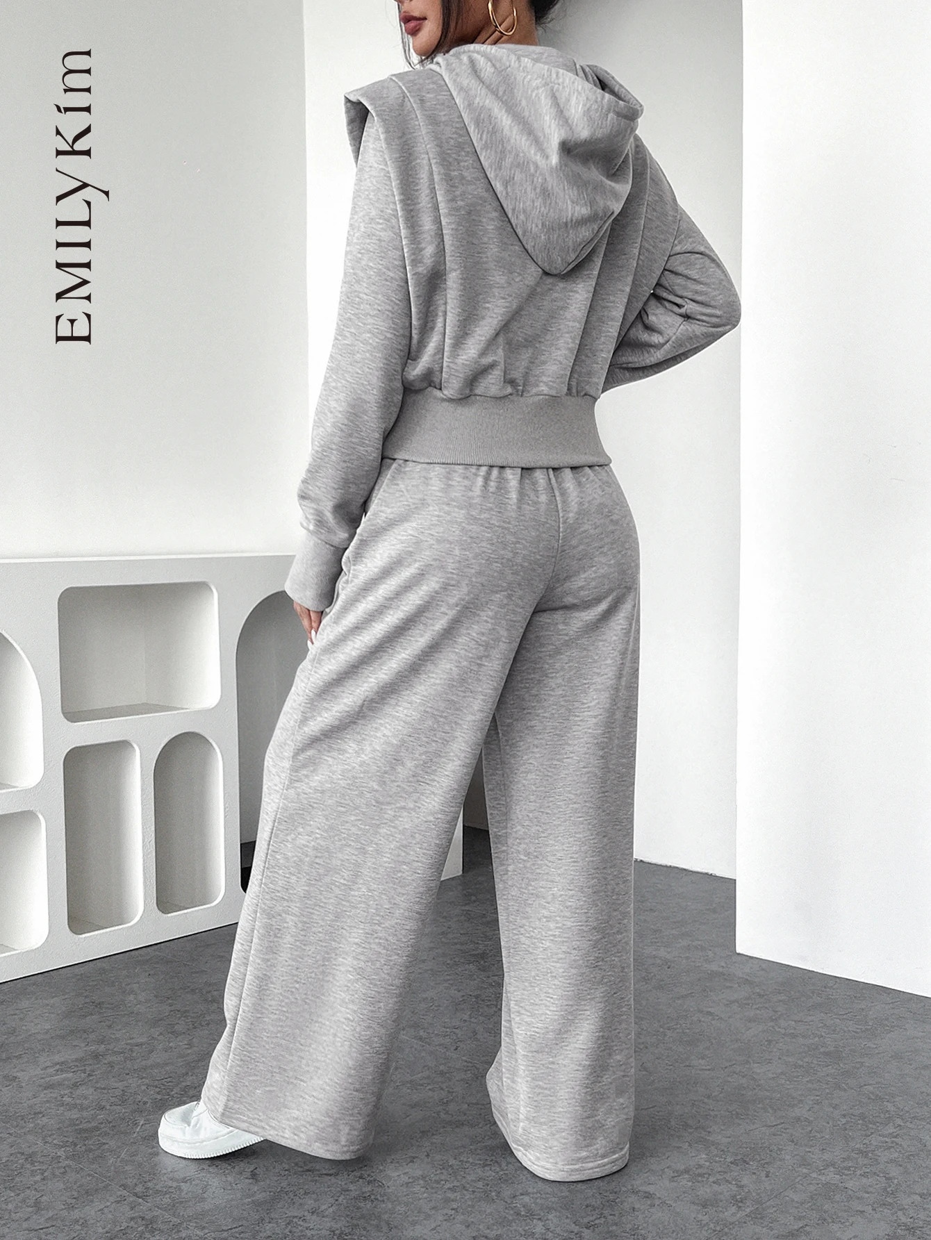 Pants Set Autumn/Winter Solid Womens Hoodie Set Long Sleeve Dress Long Sleeve Casual Pants Womens Two Piece Set 241230