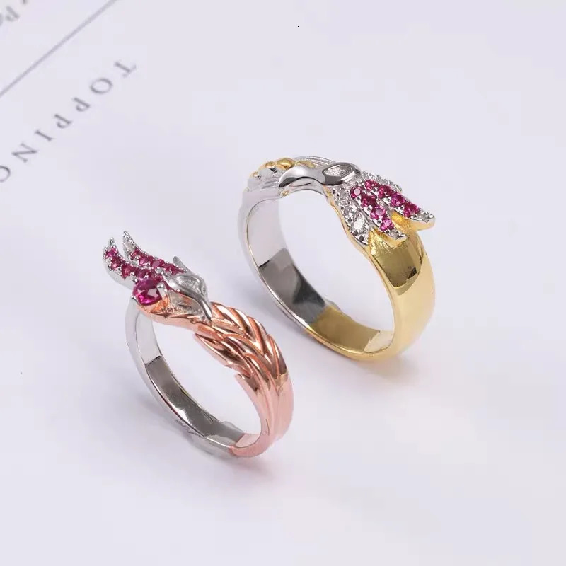 LISM Game Ring League of Heroes Rakan and Xayah Couples rings Personality Fine jewelry Game Characters 250103
