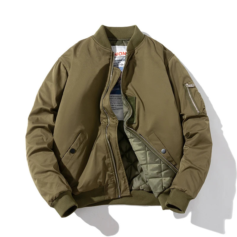Men Bomber Jacket Women Solid Autumn Winter Pilot Jacket Fashion Vintage Hooded Baseball Coat Casual Windbreak Red Pink Burgundy 250103