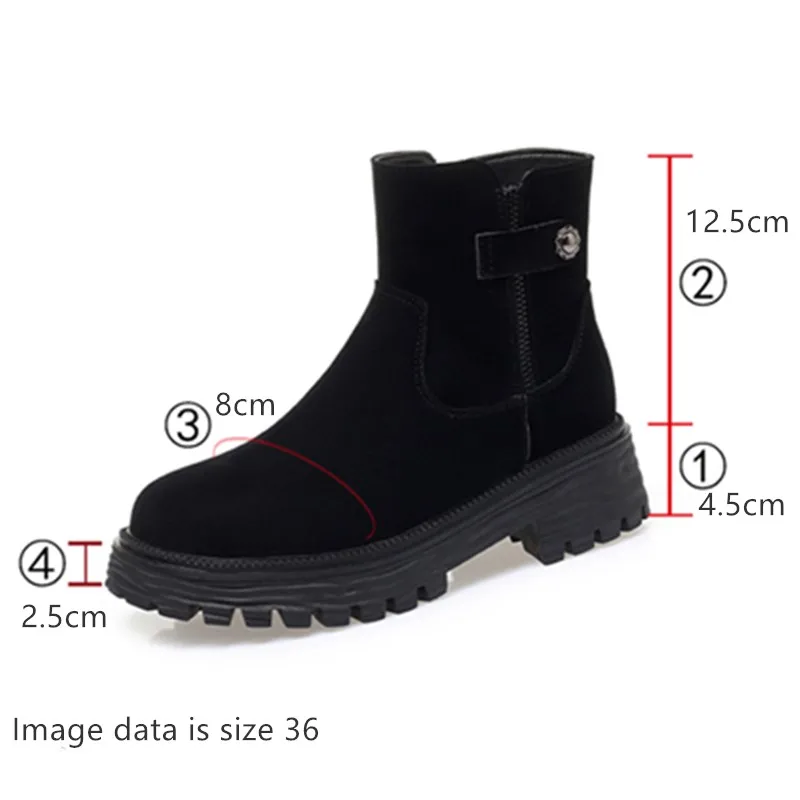 AIYUQI Winter Shoes Boots Ladies Genuine Leather Women Snow Boots Large Size Natural Wool Warm Women's Ankle Boots