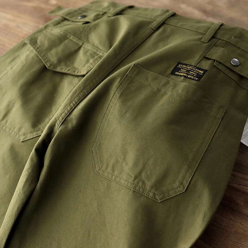 AMEKI Og-107 Europe Retro Deck Pants Autumn Wide-Leg Loose Straight Overalls Outdoor Trekking Camping Toog Casual Trousers