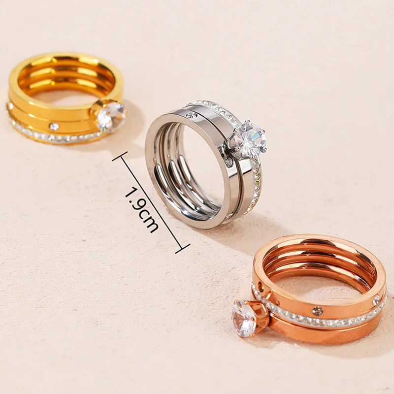 Wedding Ring Couple Rings for Women Stainless Steel Ring Woman Quality Jewelry Set of Rings Men Dating Engagement Fashion 250103