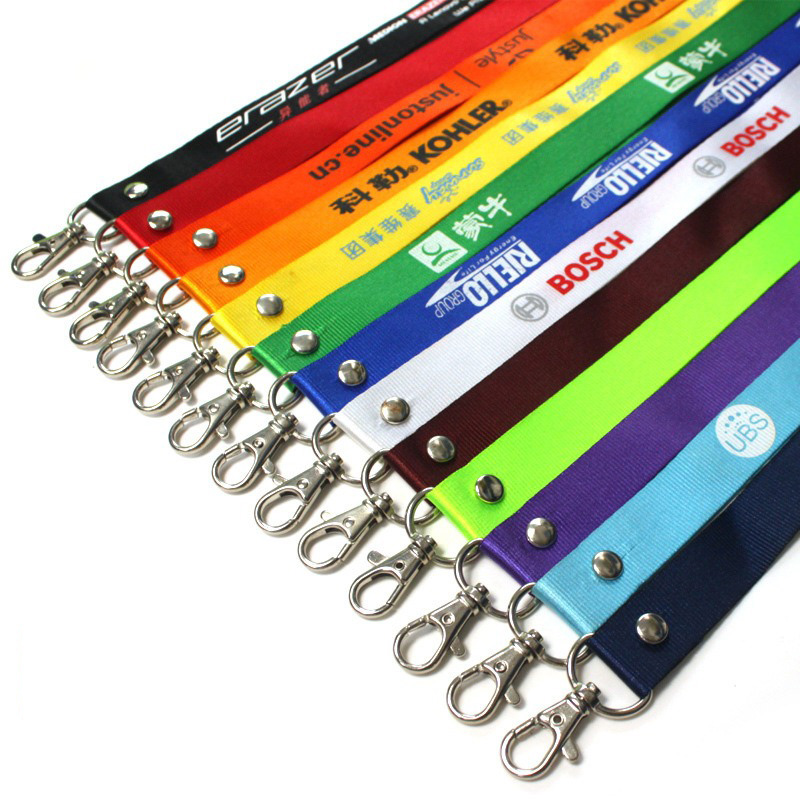 Factory Custom Printed Lanyard For Keys Logo Custom Design Badge Holder & Staff Cards multicolored Personalized Printing neck Landyard with logo