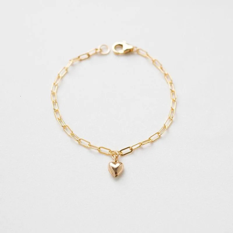 Gold filled heart-shaped bracelet handmade jewelry Bohemian charm bracelet vintage ankle women bridesmaid gift 250102