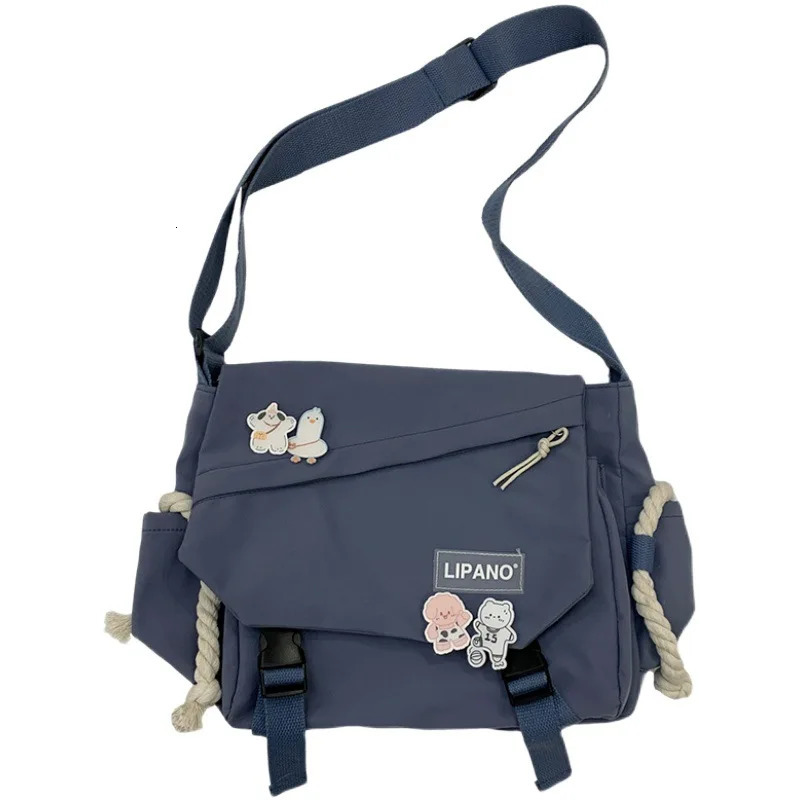 Handbags Canvas Shoulder Bag Large Capacity Crossbody Bags Youth Teenager Girl Harajuku Messenger Student School 241226Z