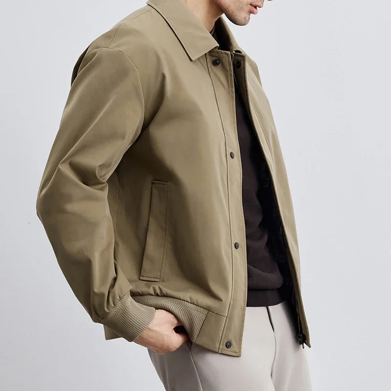 Jackets for Men Korean Fashion Turndown Collar Jacket Men Clothing Lightweight Jacket Spring and Autumn Coats Streetwear Stylish 250103