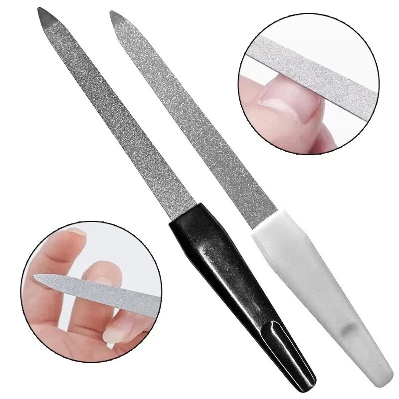 1PC DIY Nail Art Professional File Metal Double Sided High Quality Manicure Pedicure Beauty Tools 241230