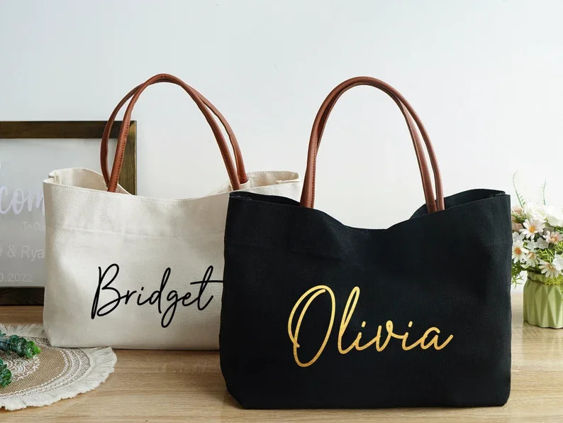 Bridesmaid Tote Bags Personalized Bridesmaid Bags Beach Tote Bag Bridesmaid Gift Bag Tote Monogrammed Tote Bag Wedding Tote 250102