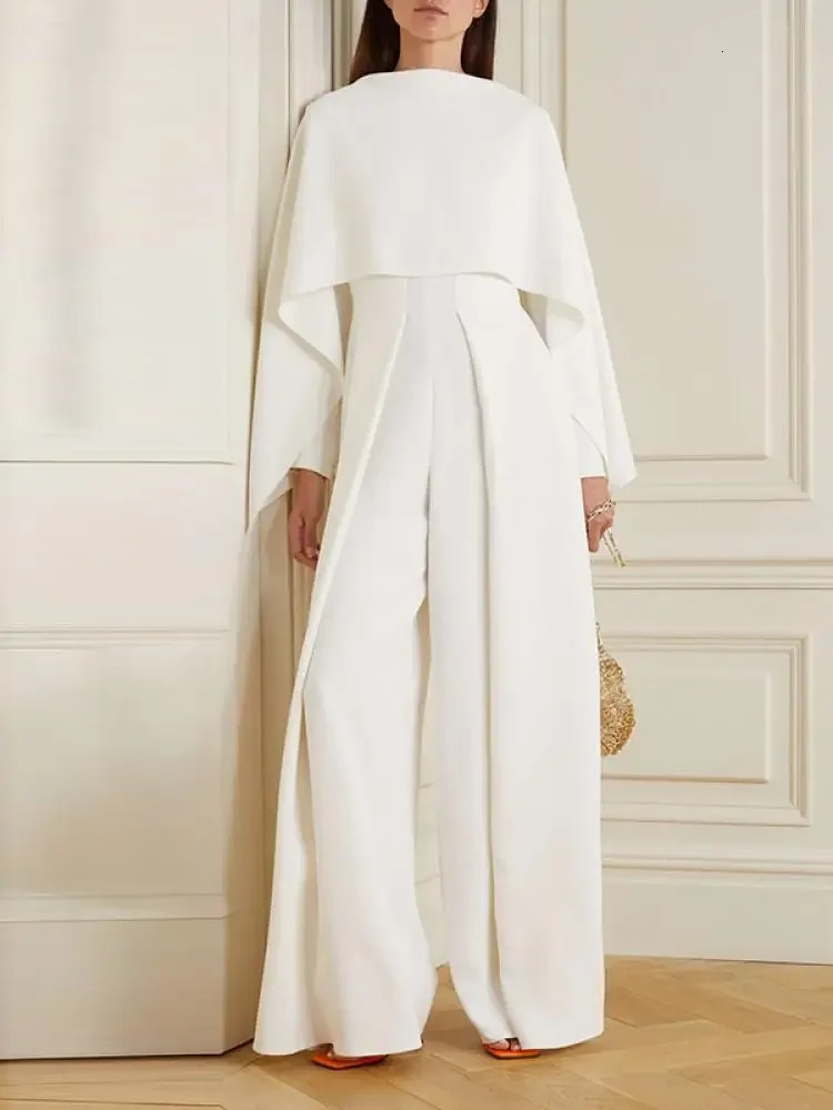 UOOZEE Women Fashion Solid Color Zipper Elegant Wide Leg Jumpsuits Spring Autumn Long Sleeves Casual Jump Suits 241230