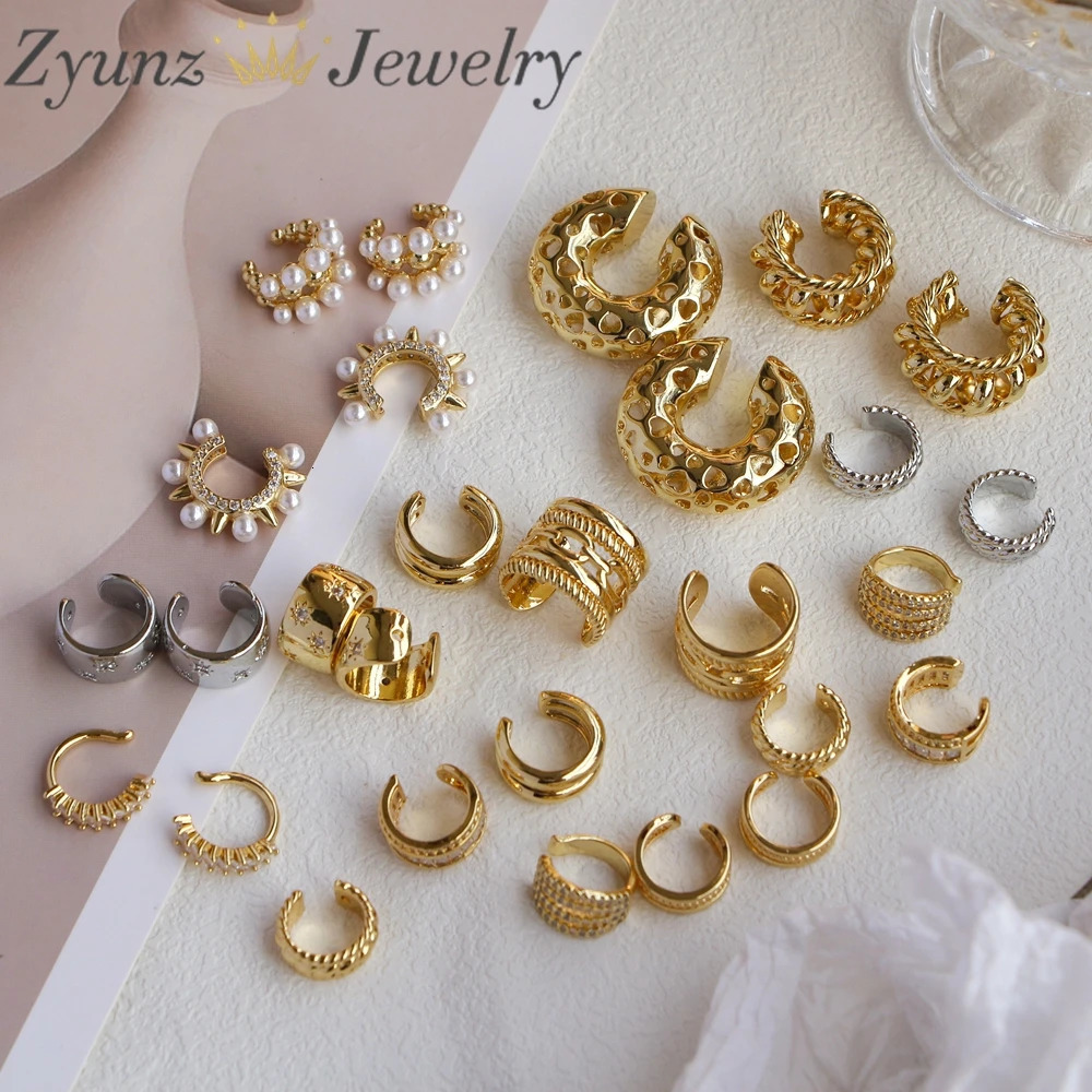 5Pairs Punk Gold Plated Ear Cuff Cartilage Ear Clip for Women No Pierced C Shape Geometric Small Earcuff Ear Wrap Earcuff Clips 250103