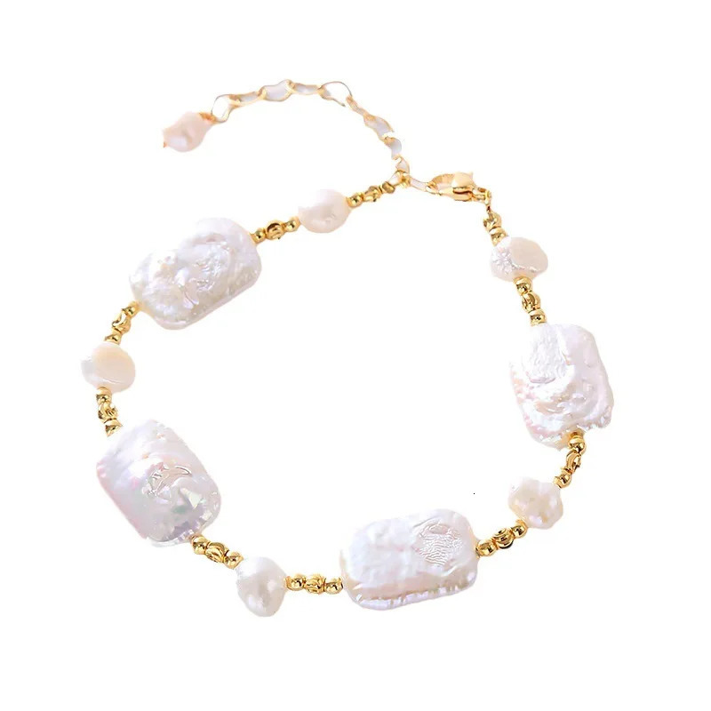 100% Natural Baroque Freshwater Pearl 14K Gold Filled Female Charm Bracelet Promotion Jewelry For Women Gifts Never Fade 250102