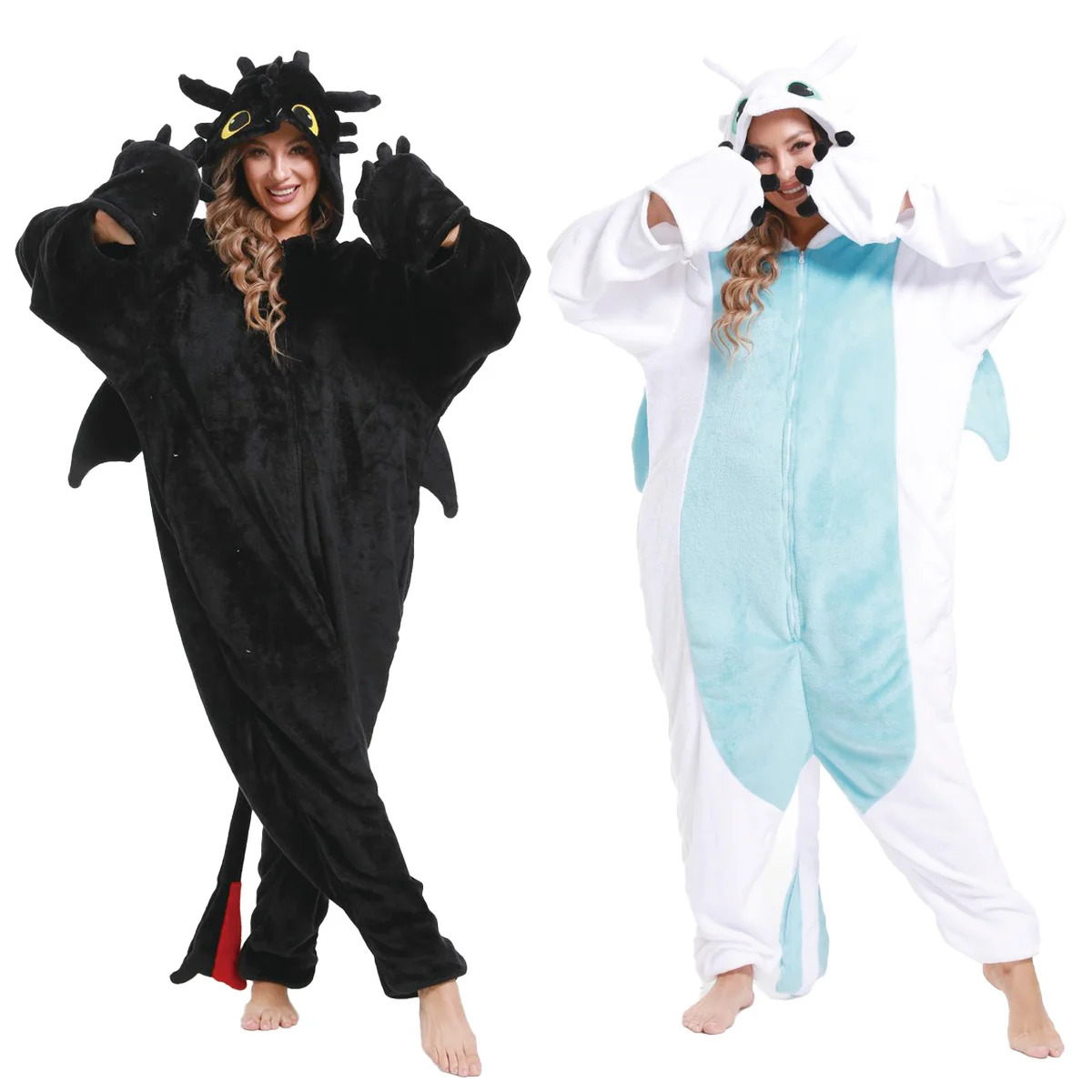 Kigurumi Toothless Onesie Pajamas Adult Jumpsuit Animal Onesies Pyjamas How to Train Dragon Pajama Cosplay Costume 250103