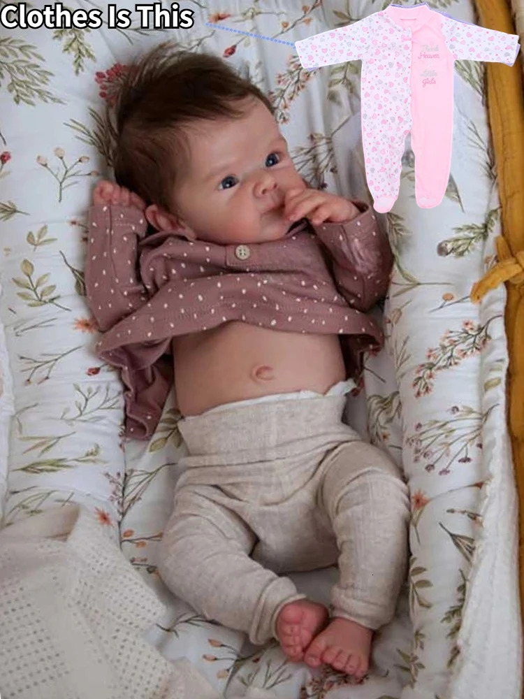 18 Inch Full Body Silicone born Baby Girl Bettie Lifelike Reborn Baby Doll 3D Painted Skin born Bettie Doll 250103