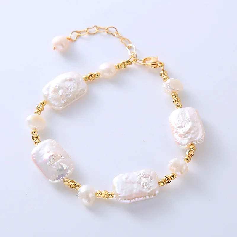 100% Natural Baroque Freshwater Pearl 14K Gold Filled Female Charm Bracelet Promotion Jewelry For Women Gifts Never Fade 250102