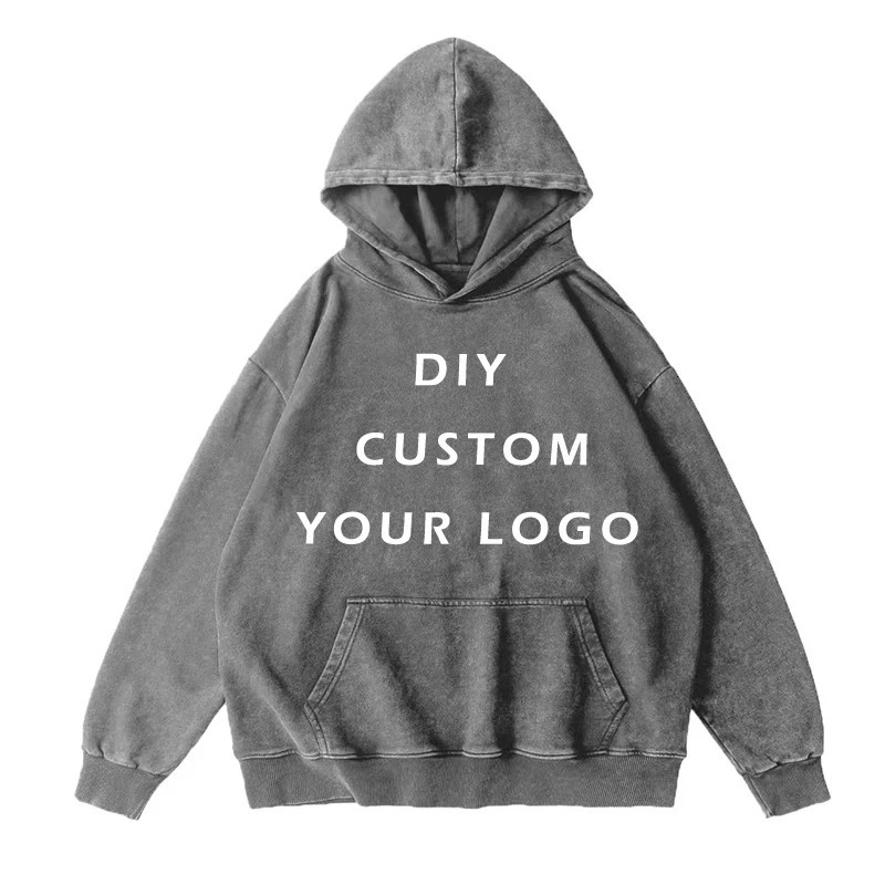 100% Cotton Vintage Washed Hoodies Customize Your OWN n PictureText Customzation DIY M3XL Drop 250103