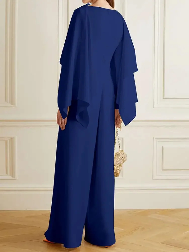 UOOZEE Women Fashion Solid Color Zipper Elegant Wide Leg Jumpsuits Spring Autumn Long Sleeves Casual Jump Suits 241230