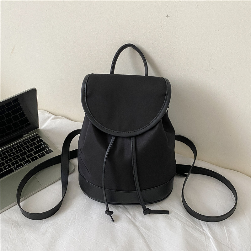 Casual Canvas PU Solid Simple Large Capacity High Quality Sense Of Backpack For Women 2024 Fashion Classic Style