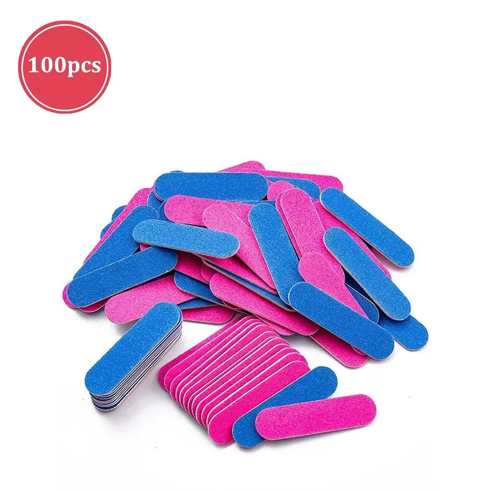 50100Pcs Double Side Nail Files Mini Sanding Buffer Block Set For Gel Polish Manicure Pedicure Salon Art Tool Matte Pen Na 241230