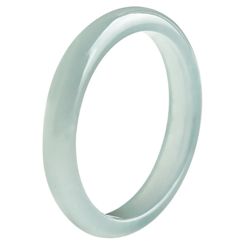Natural Old Pit A Goods Jade Light Blue Water Ring For Mens Gifts Womens Couple Ring Ice Jadeite Square Jewelry Drop 250103