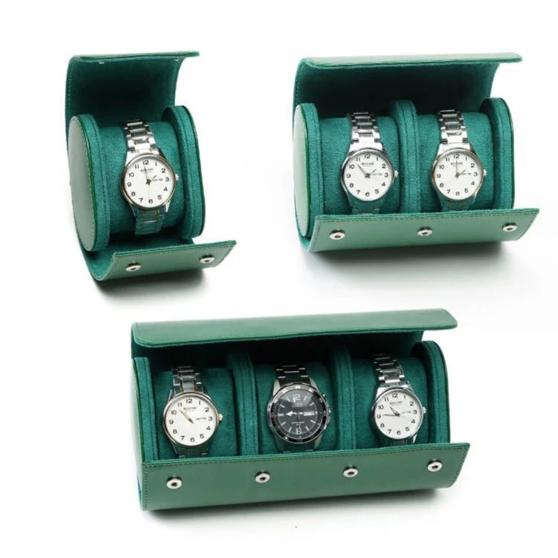 Portable 3Slots Travel Business Watch Storage Box Leather Display Retro Watch Stand Leather Box 250102