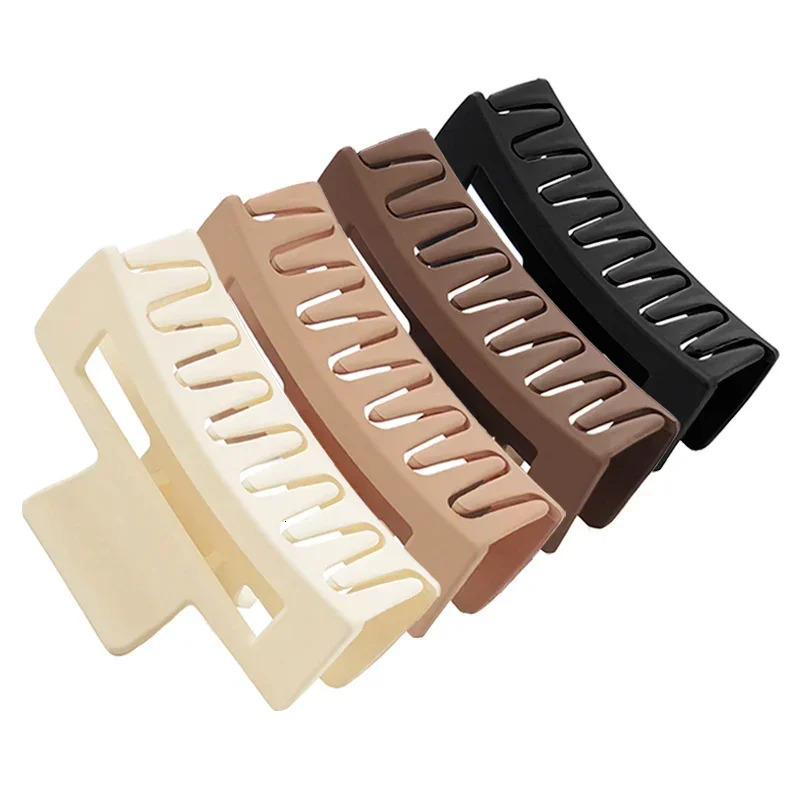 3/4 pieces of womens hair clip black coffee large claw clip ponytail crab bucket fashionable hair accessory gift 250102