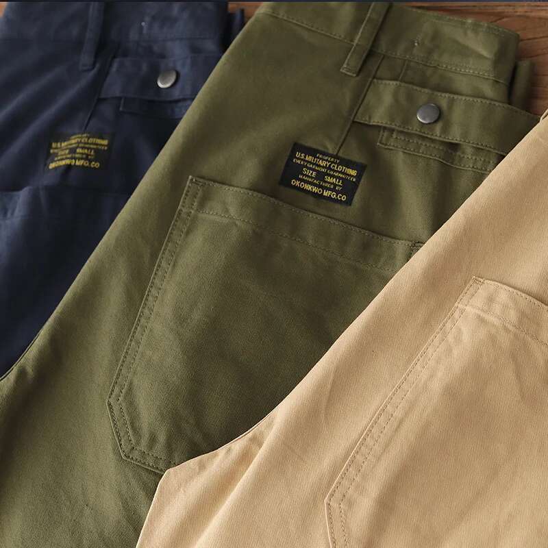 AMEKI Og-107 Europe Retro Deck Pants Autumn Wide-Leg Loose Straight Overalls Outdoor Trekking Camping Toog Casual Trousers
