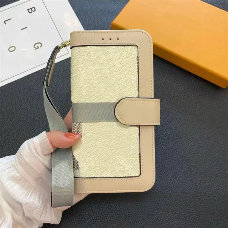 Caisses de téléphone de portefeuille pour iPhone 16 Pro max Cas 16 15 Plus 14 Pro 13 12 Designer Fashion Creative Case Designer Cois de téléphone