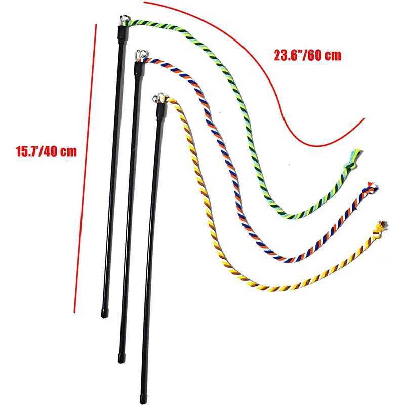Cat Toy Interactive Teasing Rod with Rope for Cats to Chew and Chase Kitten Teaser Toy Pet Cats Wand Toys Stick Toy S251029
