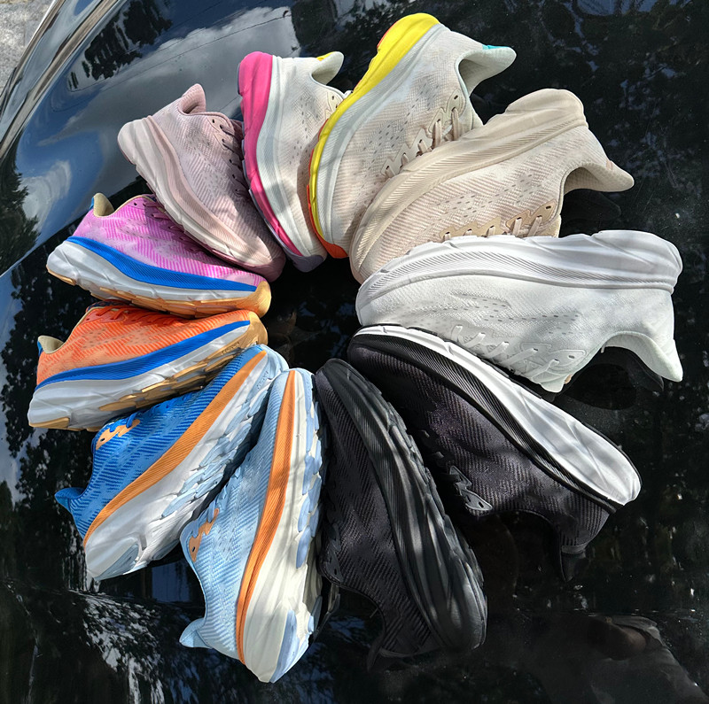 Men Women Running Shoes Clifton 9 Sneakers Pink Black White Blue Grey Purple Orange