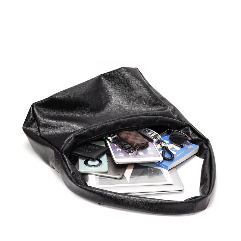 New Men's Crossbody Korean Style Dumpg Sg Bags Men Soft PU Leather Shoulder Messenger Large Capacity Travel Bag