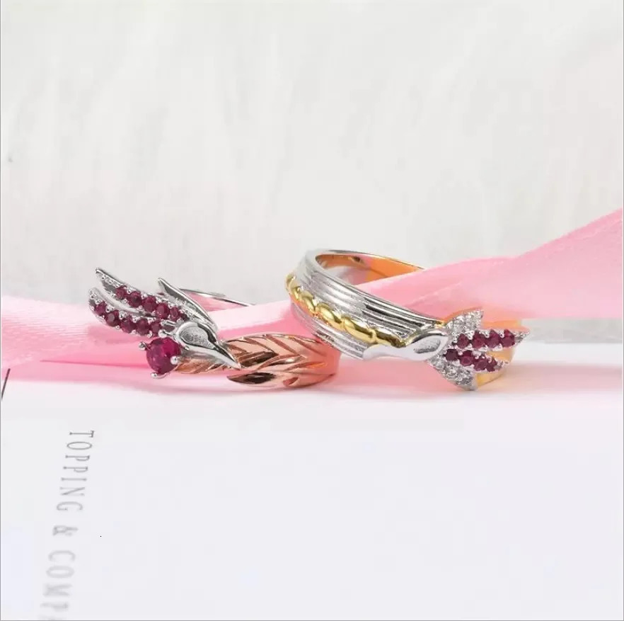 LISM Game Ring League of Heroes Rakan and Xayah Couples rings Personality Fine jewelry Game Characters 250103