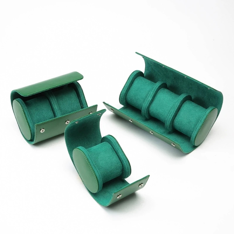 Portable 3Slots Travel Business Watch Storage Box Leather Display Retro Watch Stand Leather Box 250102
