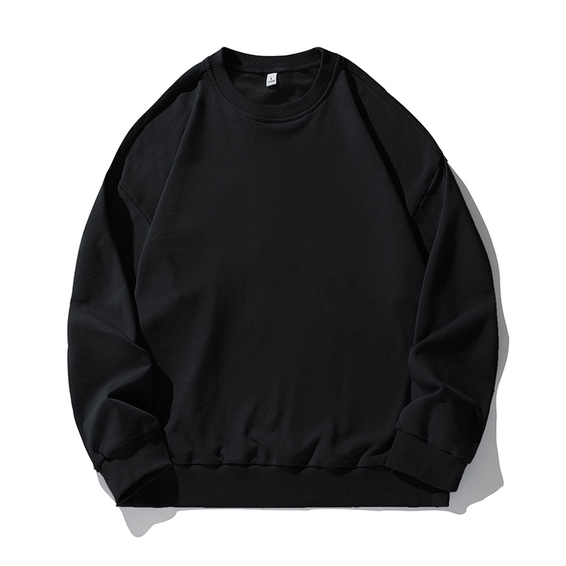 CL01043 Japanese round neck sweatshirt men's 2024 autumn new solid color couple tops