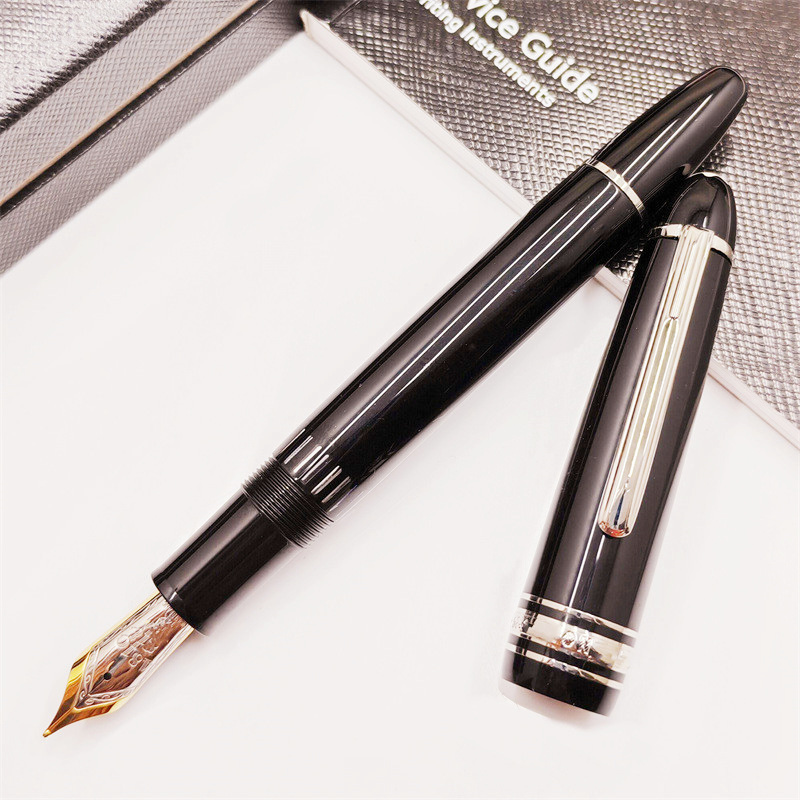 MOM Black Silver Golden Clip 149 Fountain Pens 4801 Nib Msk Ink Writing Stationery Luxury Office Supplies Gift