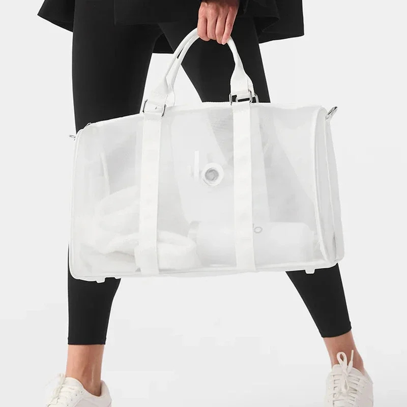 Fashion Yoga Transparent Mesh Bag Luggage Fitness Sports Outdoor Travel Diagonal Cross 241226