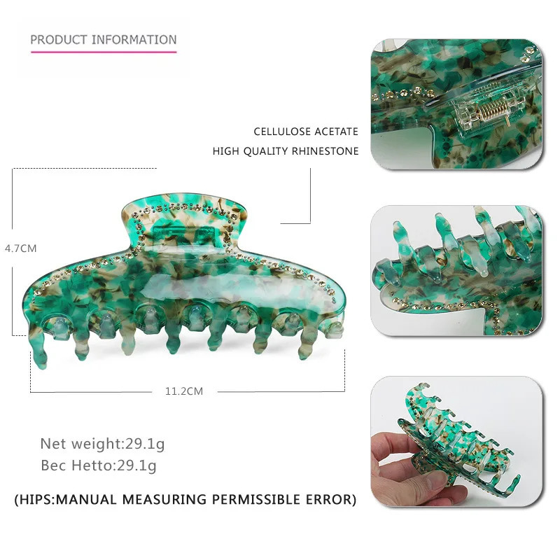 Simple French womens hair claw clip charming handmade hair jewelry decoration accessories - Wedding Christmas Ball 250102