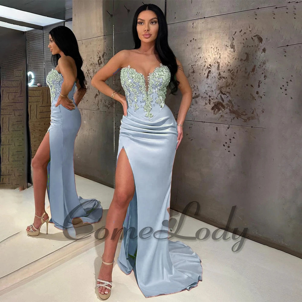 Comedy charming sweetheart womens Rhinestone front seam party dress custom 250103