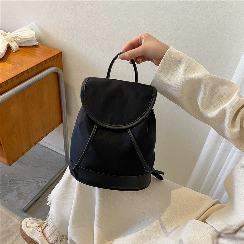 Casual Canvas PU Solid Simple Large Capacity High Quality Sense Of Backpack For Women 2024 Fashion Classic Style