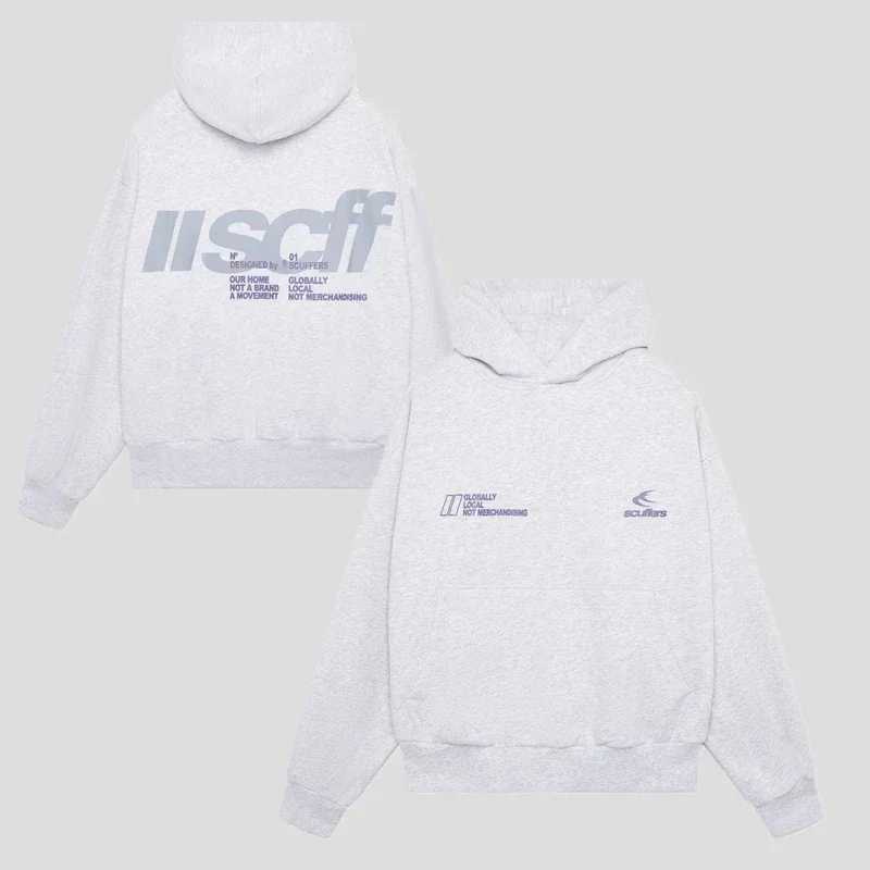 Women's Hoodies Sweatshirts Scuffers latest version double-sided printed mens sports hoodie brother Gothic oversized T-shirt top Y2k clothing Y250103ST1J