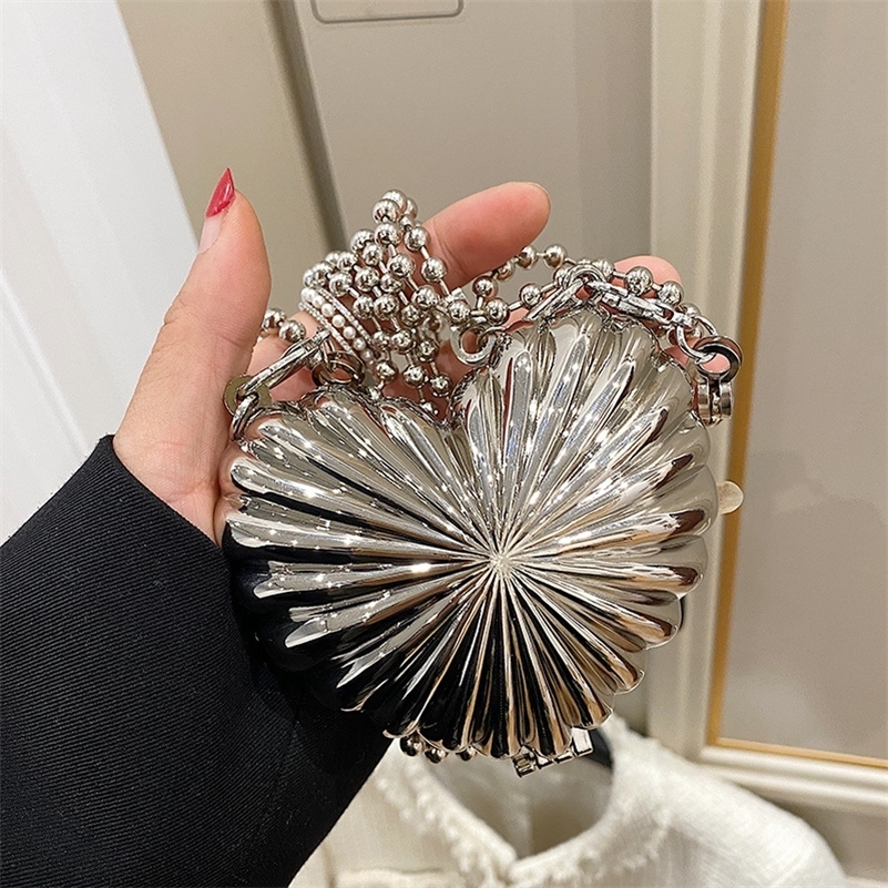 Fashion Metal Lipstick Bag for Women Dinner Bag er Shell Bag High Quality Shoulder Bags Cute Purses Crossbody Bag 250103