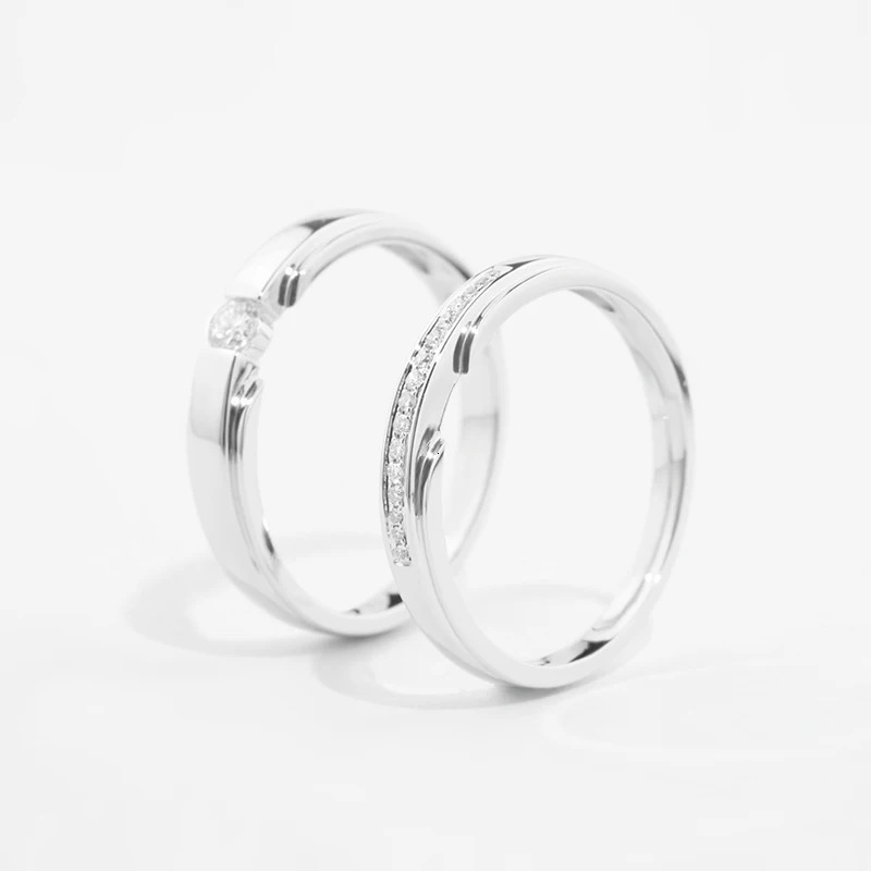 Elegantly Crafted 18K/14K/10K Gold PT950 Platinum Diamond Couple Rings Perfect Wedding/Engagement Gift 250103