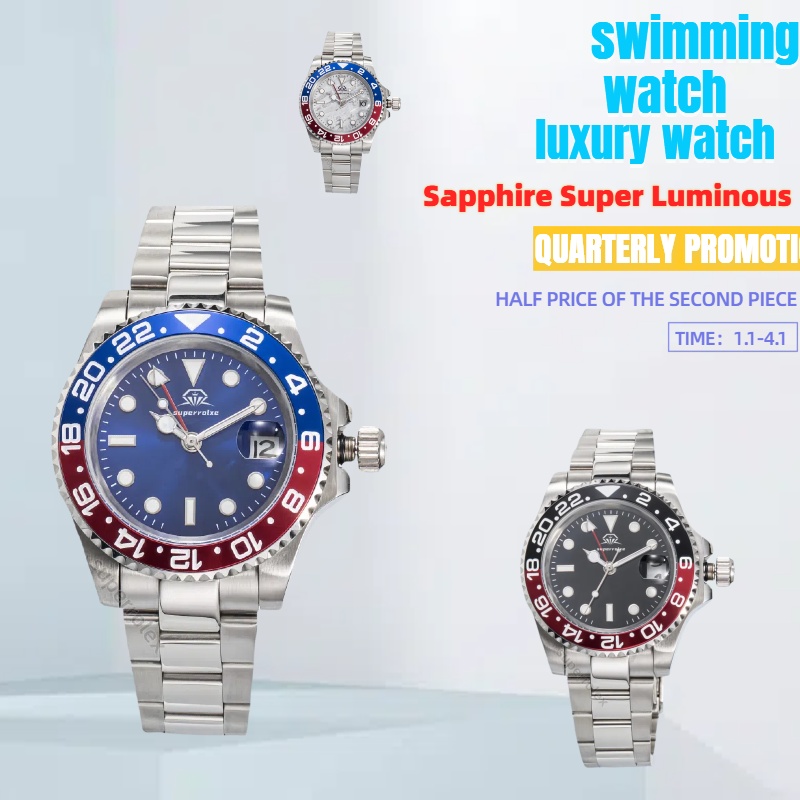u1 watch mens automatic mechanical ceramics watches 41mm full stainless steel Gliding clasp Swim wristwatches sapphire super luminous stainless steel watch