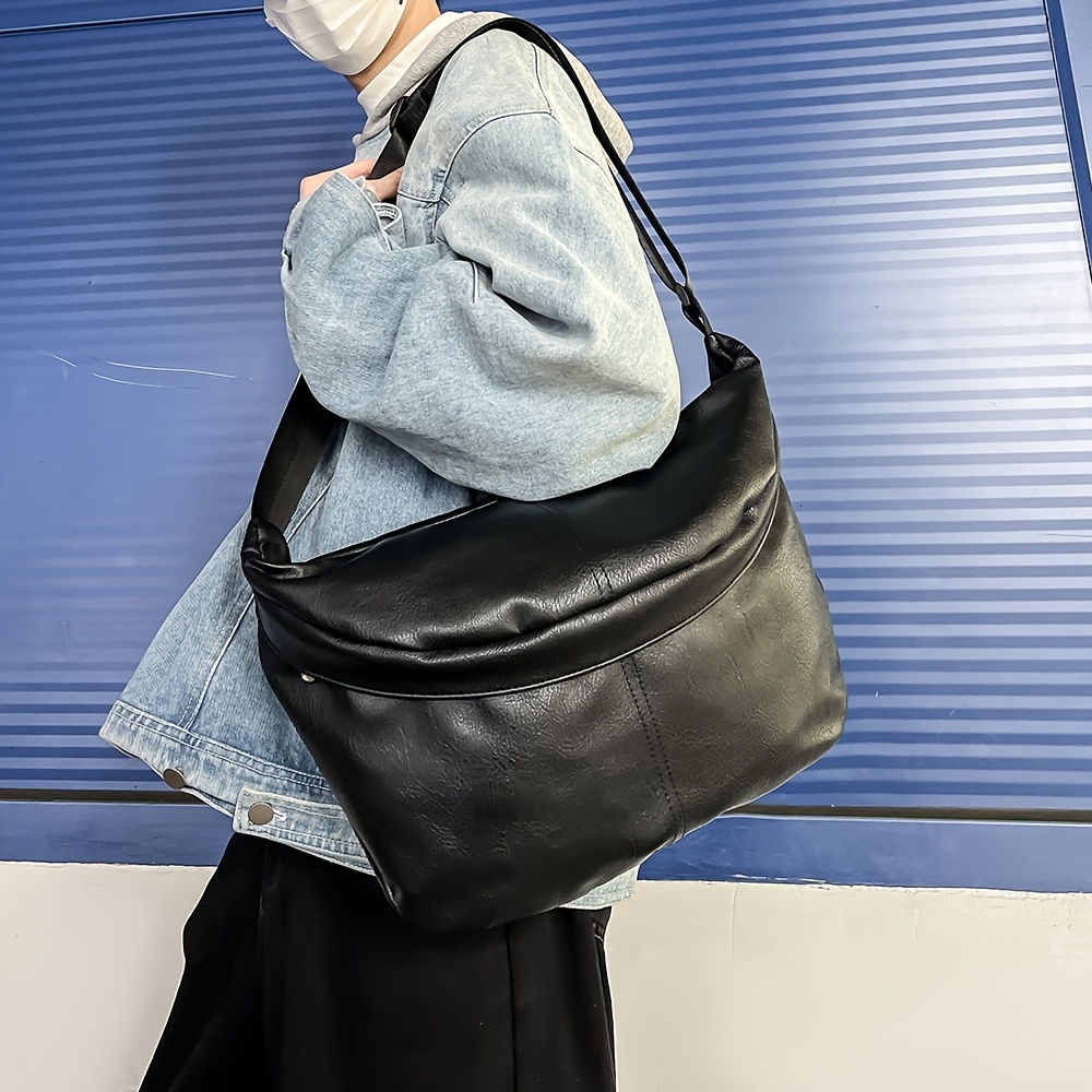 Retro Pu Chest Men Simple Fashion Crossbody Shoulder Dumpg Large Capacity Commuter Bag