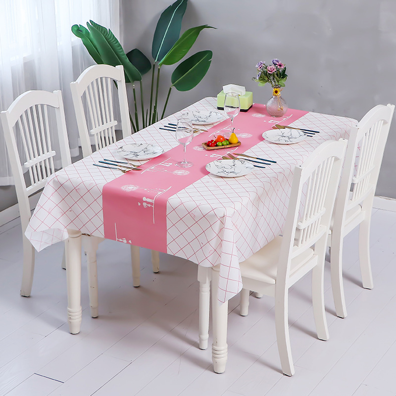 W283 Waterproof, anti-scald and anti-oil no-wash tablecloth is simple and convenient